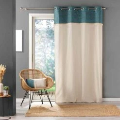 Paris Prix Rideau à Œillets Cancun 140x240cm Bleu -Auchan Boutique B2CD 1517
