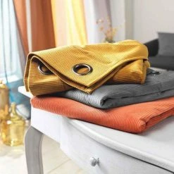 Paris Prix Rideau à Œillets Casual 140x260cm Camel -Auchan Boutique B2CD 1522