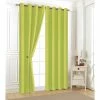 Rêves & Déco Lot De 2 Rideaux Occultants 140 X 240 Cm Anis