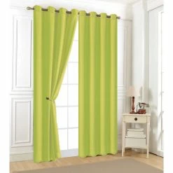 Rêves & Déco Lot De 2 Rideaux Occultants 140 X 240 Cm Anis