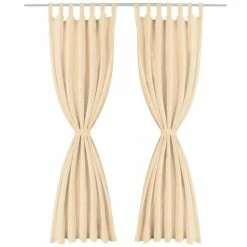 VIDAXL Rideau Occultant Avec Boucles 2 Pcs 140 X 245 Cm Beige 7 VIDAXL Rideau Occultant Avec Boucles 2 Pcs 140 X 245 Cm Beige -Auchan Boutique B2CD 1570