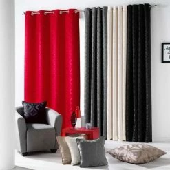 Paris Prix Rideau à Oeillets Majestic 140x260cm Blanc -Auchan Boutique B2CD 1582