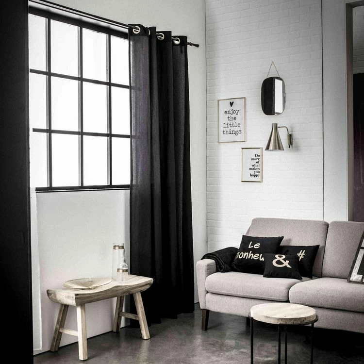 Today Rideau à œillets Today Gold Is Black 140x240 3 Today Rideau à œillets Today Gold Is Black 140x240