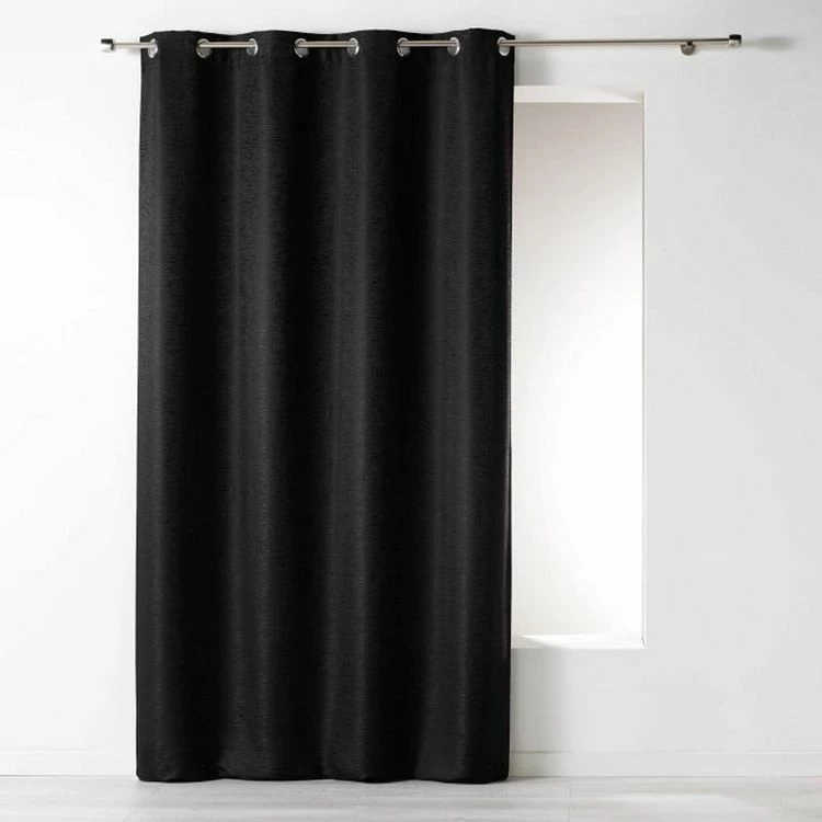 Paris Prix Rideau Uni Riad 140x260cm Noir 3 Paris Prix Rideau Uni Riad 140x260cm Noir