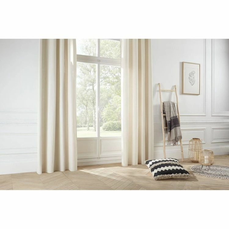 TOILINUX Lot De 2 Rideaux Panama - 140 X 260 Cm - Ivoire 4 TOILINUX Lot De 2 Rideaux Panama - 140 X 260 Cm - Ivoire – Image 2