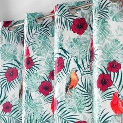 Paris Prix Rideau à Œillets Imprimé Caracas 140x260cm Blanc -Auchan Boutique B2CD 1614