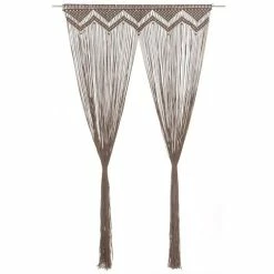 VIDAXL Rideau En Macrame Taupe 140x240 Cm Coton