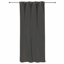 ATMOSPHERA Lot De 2 Rideaux Occultants Gris à œillets 135 X 240 Cm
