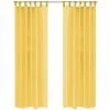 VIDAXL Rideau Occultant 2 Pcs Voile 140 X 245 Cm Jaune -Auchan Boutique B2CD 1679