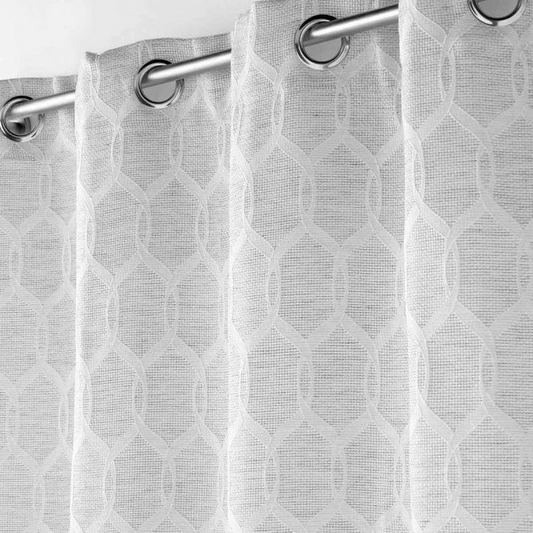 Paris Prix Rideau à Œillets Jacquard Utopia 140x260cm Gris 4 Paris Prix Rideau à Œillets Jacquard Utopia 140x260cm Gris – Image 2