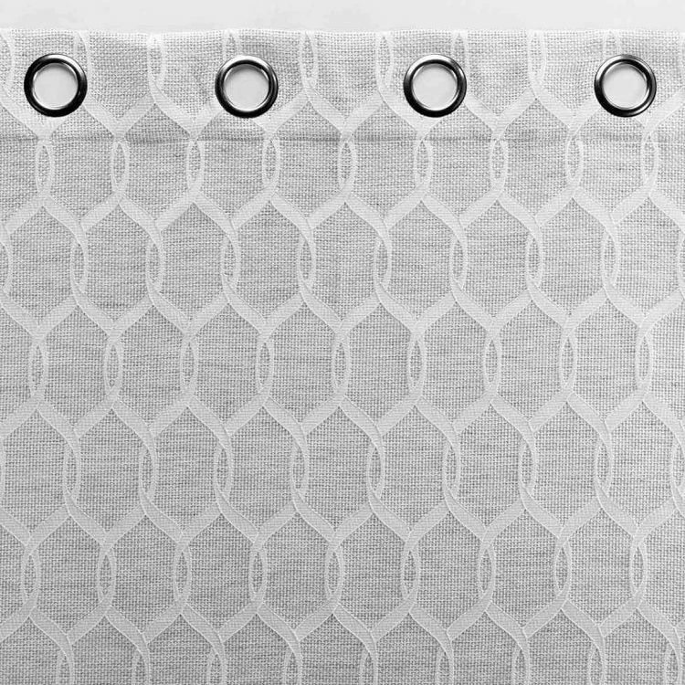 Paris Prix Rideau à Œillets Jacquard Utopia 140x260cm Gris 5 Paris Prix Rideau à Œillets Jacquard Utopia 140x260cm Gris – Image 3