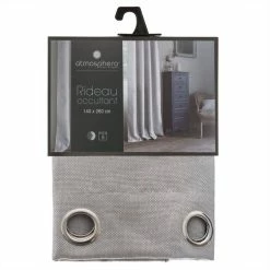 ATMOSPHERA Rideau Occultant Elena - 140 X 260 Cm - Gris Clair -Auchan Boutique B2CD 1708