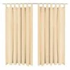 VIDAXL Rideau Occultant Avec Boucles 2 Pcs 140 X 225 Cm Beige 2 VIDAXL Rideau Occultant Avec Boucles 2 Pcs 140 X 225 Cm Beige -Auchan Boutique B2CD 1712