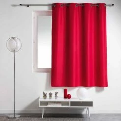 Paris Prix Rideau Ă Oeillets Essentiel 140x180cm Rouge