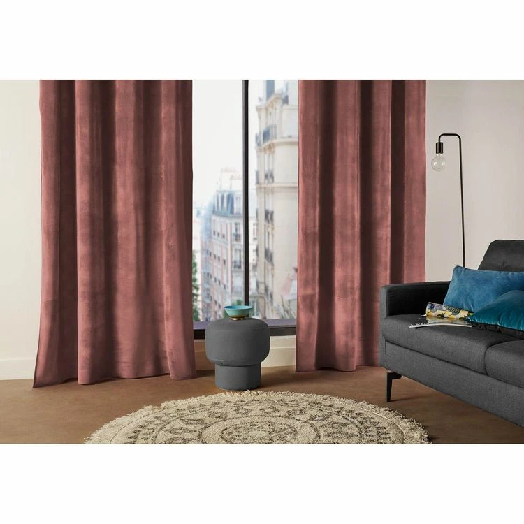 TOILINUX Lot De 2 Rideaux Lilou - 140 X 260 Cm - Rose Blush 4 TOILINUX Lot De 2 Rideaux Lilou - 140 X 260 Cm - Rose Blush – Image 2