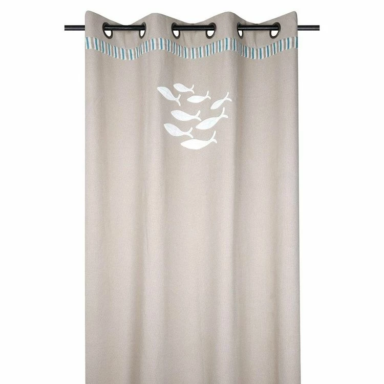 Lovely Casa Rideau à œillets 140x260 Cm Atlantide Naturel Coton 3 Lovely Casa Rideau à œillets 140x260 Cm Atlantide Naturel Coton