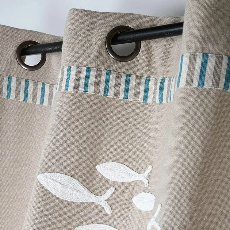 Lovely Casa Rideau à œillets 140x260 Cm Atlantide Naturel Coton 4 Lovely Casa Rideau à œillets 140x260 Cm Atlantide Naturel Coton – Image 2