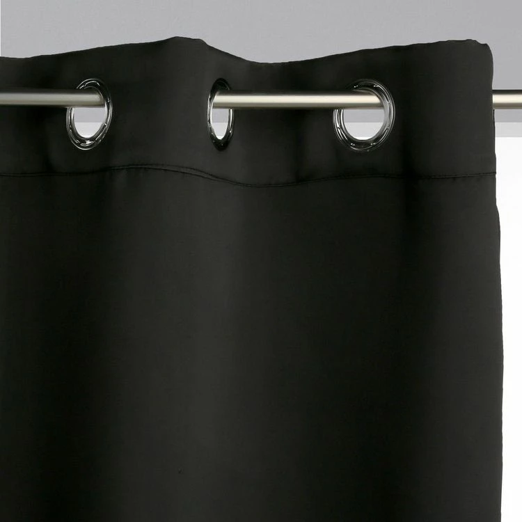 TOILINUX Lot De 2 Rideaux Occultants Louisa - 140 X 260 Cm - Noir 5 TOILINUX Lot De 2 Rideaux Occultants Louisa - 140 X 260 Cm - Noir – Image 3