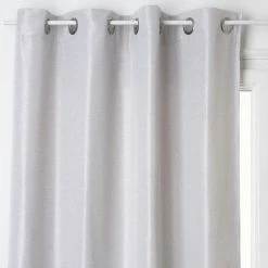 TOILINUX Lot De 2 Rideaux Occultants Elena En Polyester - 140 X 260 Cm - Gris Clair -Auchan Boutique B2CD 1758