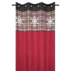 Lovely Casa Rideau à œillets 140x260 Megève Rouge 100% Coton
