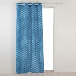 Paris Prix Rideau Imprimé Jodie 140x260cm Bleu