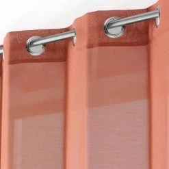 Paris Prix Rideau à Oeillets Etamina 140x280cm Terracotta -Auchan Boutique B2CD 1770