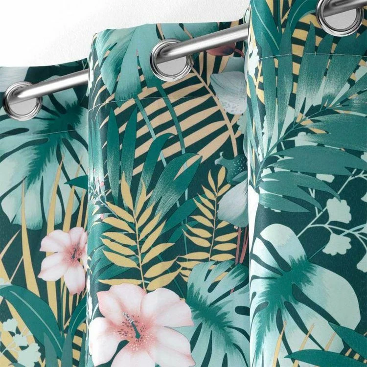 Paris Prix Rideau à Œillets Imprimé Kelly 140x260cm Bleu 4 Paris Prix Rideau à Œillets Imprimé Kelly 140x260cm Bleu – Image 2