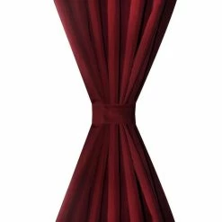 VIDAXL 2 Pcs Rideau A Passant Micro Satin Bordeaux 140 X 245 Cm -Auchan Boutique B2CD 1788