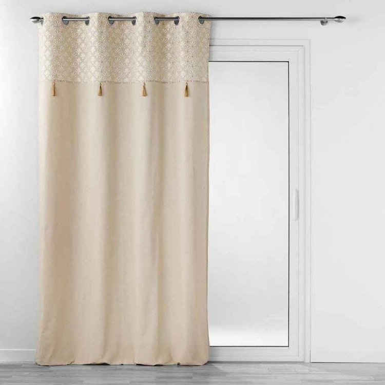 Paris Prix Rideau à Œillets Rafina 140x240cm Beige 3 Paris Prix Rideau à Œillets Rafina 140x240cm Beige