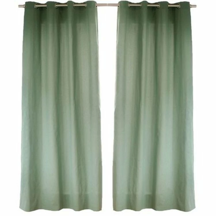 TOILINUX Lot De 2 Rideaux Panama - 240 Cm X 135 Cm - Vert Argile 3 TOILINUX Lot De 2 Rideaux Panama - 240 Cm X 135 Cm - Vert Argile