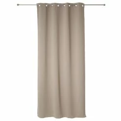 ATMOSPHERA Lot De 2 Rideaux Occultant Lin Ă Oeillets 135 X 240 Cm