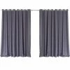 TOILINUX Lot De 2 Grands Rideaux Unis Occultants Avec œillets - 300 X 240 Cm - Gris Foncé