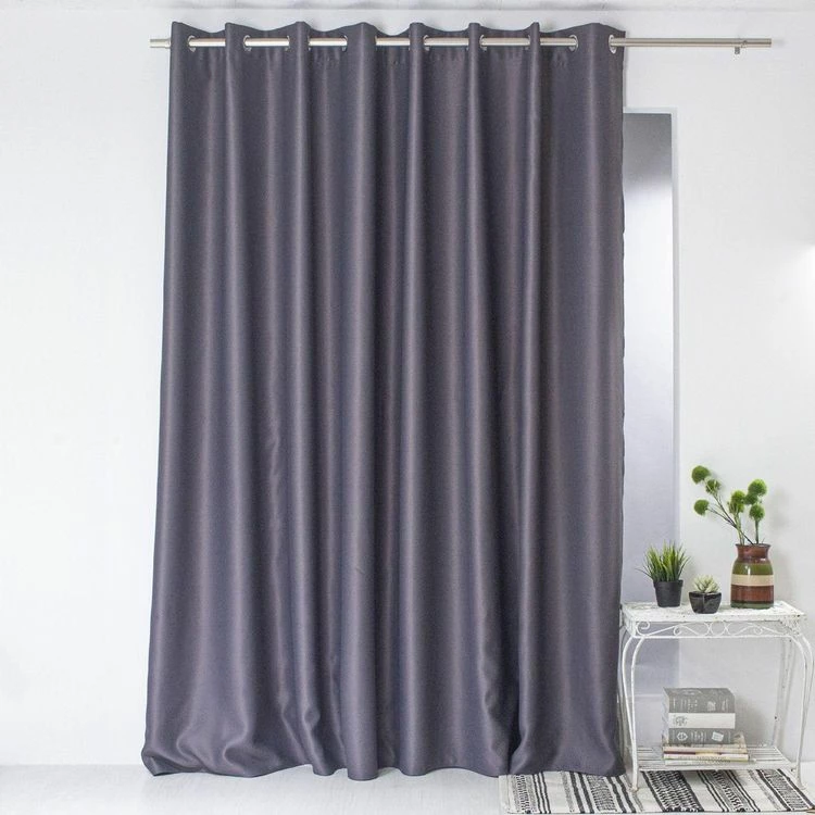TOILINUX Lot De 2 Grands Rideaux Unis Occultants Avec œillets - 300 X 240 Cm - Gris Foncé 5 TOILINUX Lot De 2 Grands Rideaux Unis Occultants Avec œillets - 300 X 240 Cm - Gris Foncé – Image 3