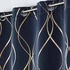 Paris Prix Rideau Occultant Élise 135x240cm Marine & Or 7 Paris Prix Rideau Occultant Élise 135x240cm Marine & Or -Auchan Boutique B2CD 1869