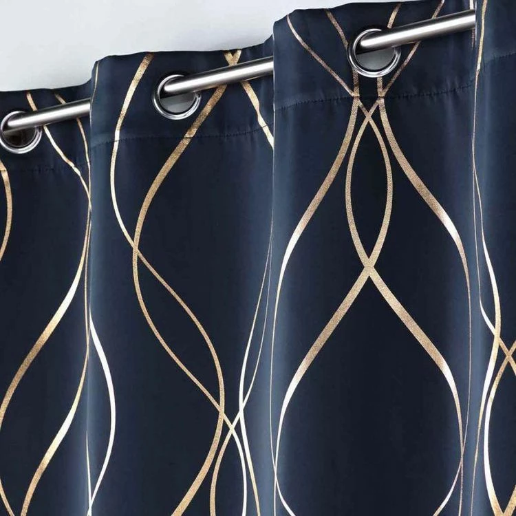 Paris Prix Rideau Occultant Élise 135x240cm Marine & Or 4 Paris Prix Rideau Occultant Élise 135x240cm Marine & Or – Image 2