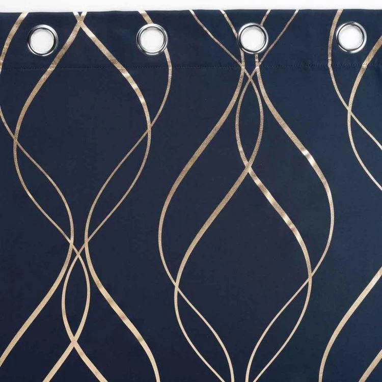 Paris Prix Rideau Occultant Élise 135x240cm Marine & Or 5 Paris Prix Rideau Occultant Élise 135x240cm Marine & Or – Image 3
