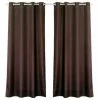 TOILINUX Lot De 2 Rideaux En Toile Unie Basic à 8 œillets - Longueur 240 Cm X Largeur 140 Cm - Marron Chocolat Fondant 1 TOILINUX Lot De 2 Rideaux En Toile Unie Basic à 8 œillets - Longueur 240 Cm X Largeur 140 Cm - Marron Chocolat Fondant -Auchan Boutique B2CD 1874