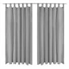 VIDAXL Rideau Occultant Avec Boucles 2 Pcs 140 X 225 Cm Gris