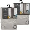 TOILINUX Lot De 2 Rideaux Lilou - 140 X 260 Cm - Gris Clair -Auchan Boutique B2CD 1910