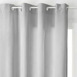 TOILINUX Lot De 2 Rideaux Lilou - 140 X 260 Cm - Gris Clair 9 TOILINUX Lot De 2 Rideaux Lilou - 140 X 260 Cm - Gris Clair -Auchan Boutique B2CD 1913