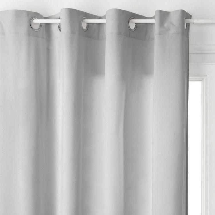 TOILINUX Lot De 2 Rideaux Lilou - 140 X 260 Cm - Gris Clair 6 TOILINUX Lot De 2 Rideaux Lilou - 140 X 260 Cm - Gris Clair – Image 4