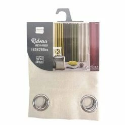 Paris Prix Rideau à Œillets Newton 140x260cm Beige 8 Paris Prix Rideau à Œillets Newton 140x260cm Beige -Auchan Boutique B2CD 1956