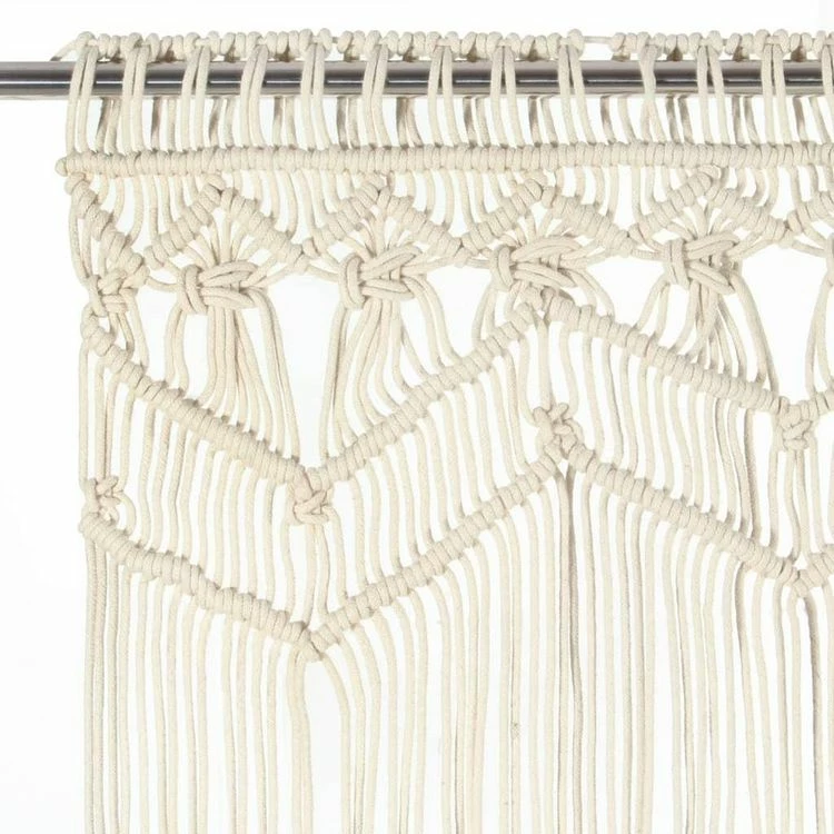 VIDAXL Rideau En Macrame 140x240 Cm Coton 5 VIDAXL Rideau En Macrame 140x240 Cm Coton – Image 3