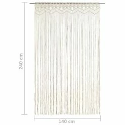 VIDAXL Rideau En Macrame 140x240 Cm Coton 11 VIDAXL Rideau En Macrame 140x240 Cm Coton -Auchan Boutique B2CD 1976