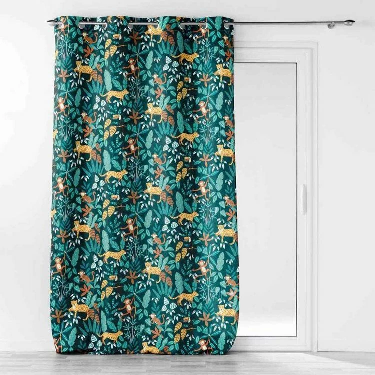Paris Prix Rideau Enfant Jungle Story 140x280cm Bleu 3 Paris Prix Rideau Enfant Jungle Story 140x280cm Bleu