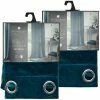TOILINUX Lot De 2 Rideaux Occultants En Polyester Effet Velours - Bleu Canard - 140 X 260 Cm