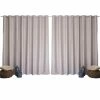 TOILINUX Lot De 2 Grands Rideaux Unis Occultants Avec œillets - 300 X 240 Cm - Taupe -Auchan Boutique B2CD 1996