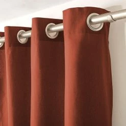 TOILINUX Lot De 2 Rideaux Panama - 240 Cm X 135 Cm - Orange Terre Cuite 8 TOILINUX Lot De 2 Rideaux Panama - 240 Cm X 135 Cm - Orange Terre Cuite -Auchan Boutique B2CD 2026