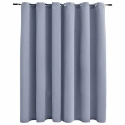 VIDAXL Rideau Occultant Avec Anneaux En Metal Gris 290x245 Cm -Auchan Boutique B2CD 2029
