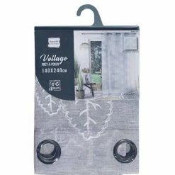 Paris Prix Rideau à Œillets Tissé Sonata 140x240cm Gris -Auchan Boutique B2CD 2037